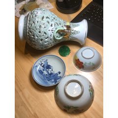 朋友定的粉彩瓷器等五件
