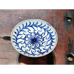 清代青花缠枝花高足碟_青花瓷_收藏价格_交易出手_7788人民币收藏