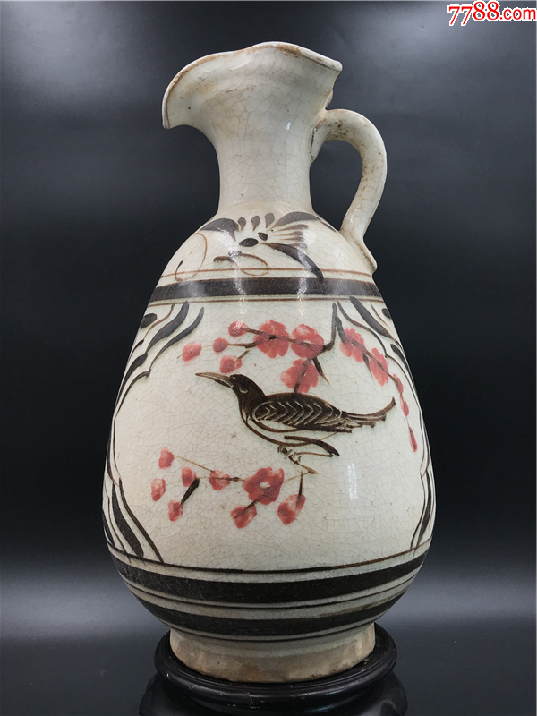 一口价彩绘花鸟酒壶_旧瓷器_糊口而已【7788旧书网】