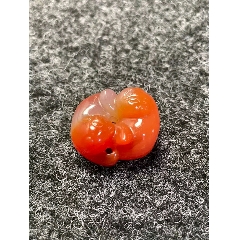 清代巧雕瑪瑙雙獾_雷雷的店