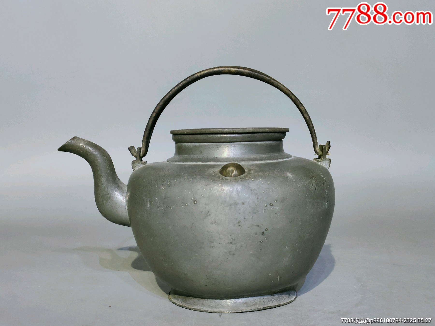 清代锡壶锡酒壶茶壶此器型规整独特，做工精美，实属难得，品完好，-锡