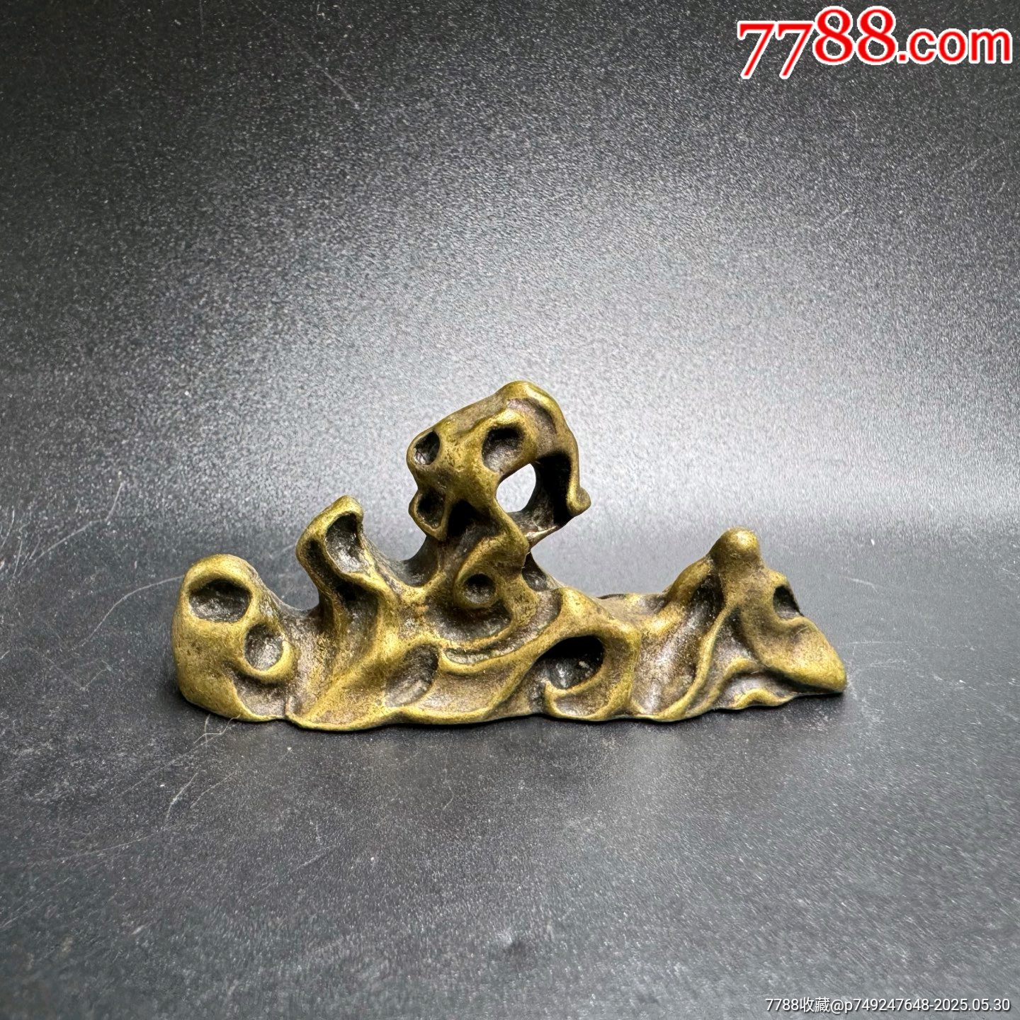 纯铜山形笔架实心笔架文房用品桌面摆件镇纸_笔架/笔搁_图片赏析_收藏价值_7788画报