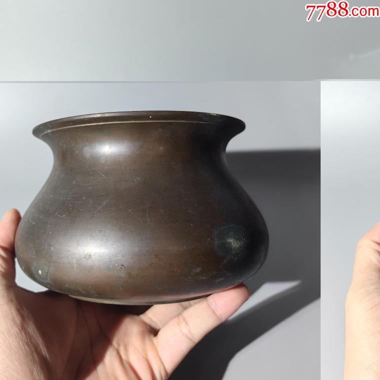 建國初素面銅渣斗包老銅器香爐筆架錢幣鎮(zhèn)尺墨盒銅壺銅座佛像_價(jià)格280元_第2張_7788收藏__收藏?zé)峋€