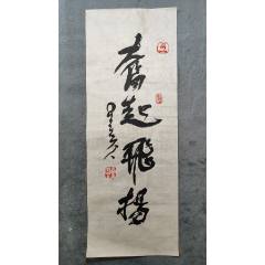 B46016號(hào)書(shū)法100×35cm作者：星云法師書(shū)法奮起飛揚(yáng)星云
