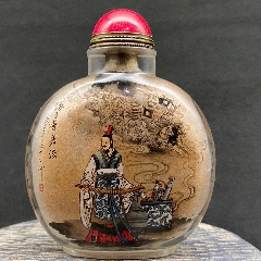 琉璃画珐琅山水图鼻烟壶，不议价-鼻烟壶-7788红宝书