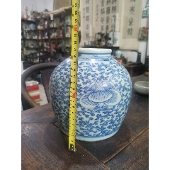 清中期青花缠枝莲纹罐_青花瓷_古苑轩【7788旧书网】