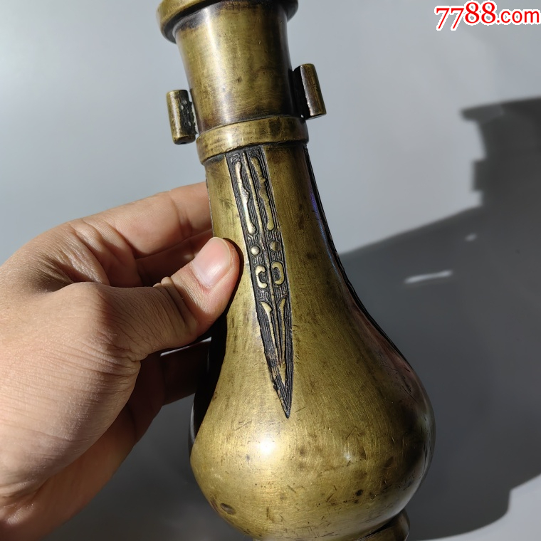 民國(guó)蟬紋貫耳清供銅瓶包老銅器香爐筆架錢幣鎮(zhèn)尺墨盒銅壺銅_價(jià)格800元_第4張_7788收藏__收藏?zé)峋€