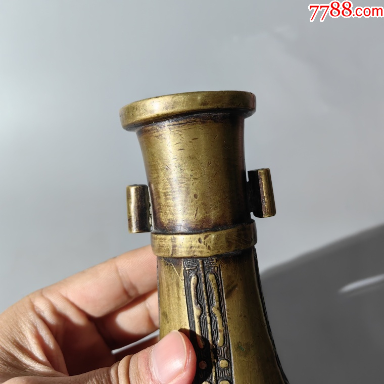 民國(guó)蟬紋貫耳清供銅瓶包老銅器香爐筆架錢幣鎮(zhèn)尺墨盒銅壺銅_價(jià)格800元_第6張_7788收藏__收藏?zé)峋€