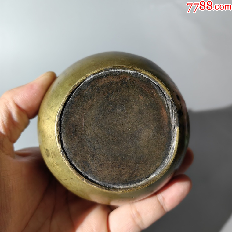 民國(guó)蟬紋貫耳清供銅瓶包老銅器香爐筆架錢幣鎮(zhèn)尺墨盒銅壺銅_價(jià)格800元_第7張_7788收藏__收藏?zé)峋€
