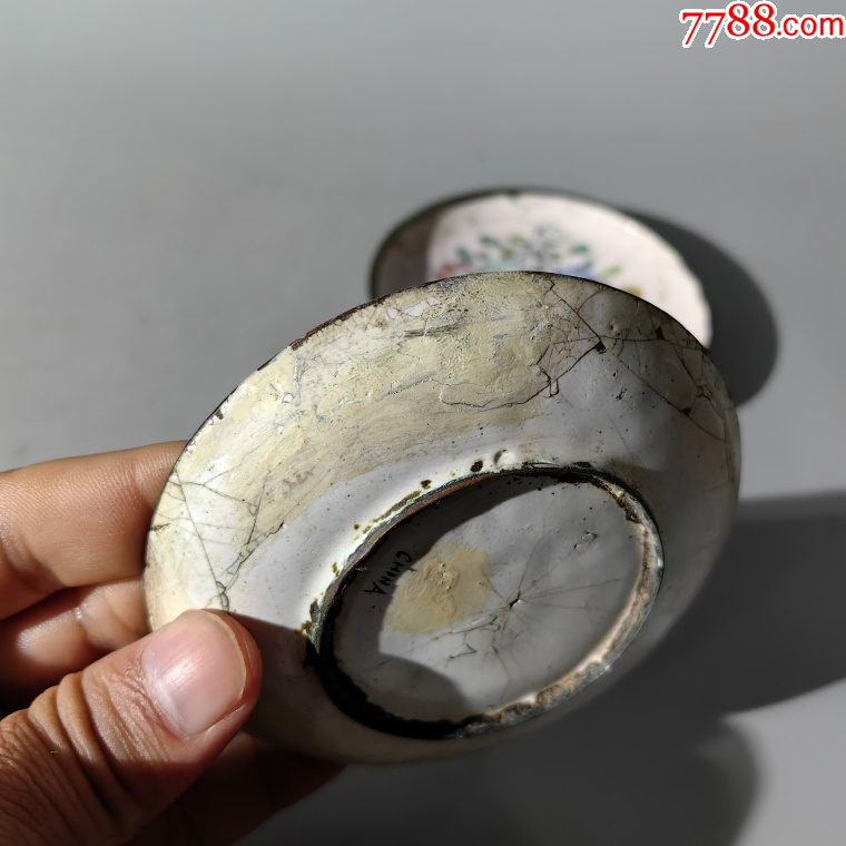 民國銅胎琺瑯彩花卉碟一對_價格260元_第8張_7788收藏__收藏熱線
