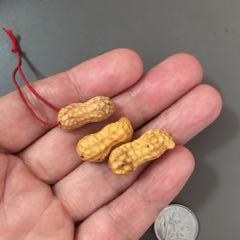 200512J03黃楊木雕小花生純手工雕刻(se107010991)_遼南博雅齋