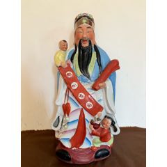 中国美術 陶磁製 七福神 壽老人 缘起物 年代物 磁器 七福ちゃん 寿老人ちゃん 縁起物 七福神置物 : 日本もの
