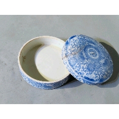 古玩旧藏清代青花手串盒朝珠盒_青花瓷_顺应时代【7788红宝书】