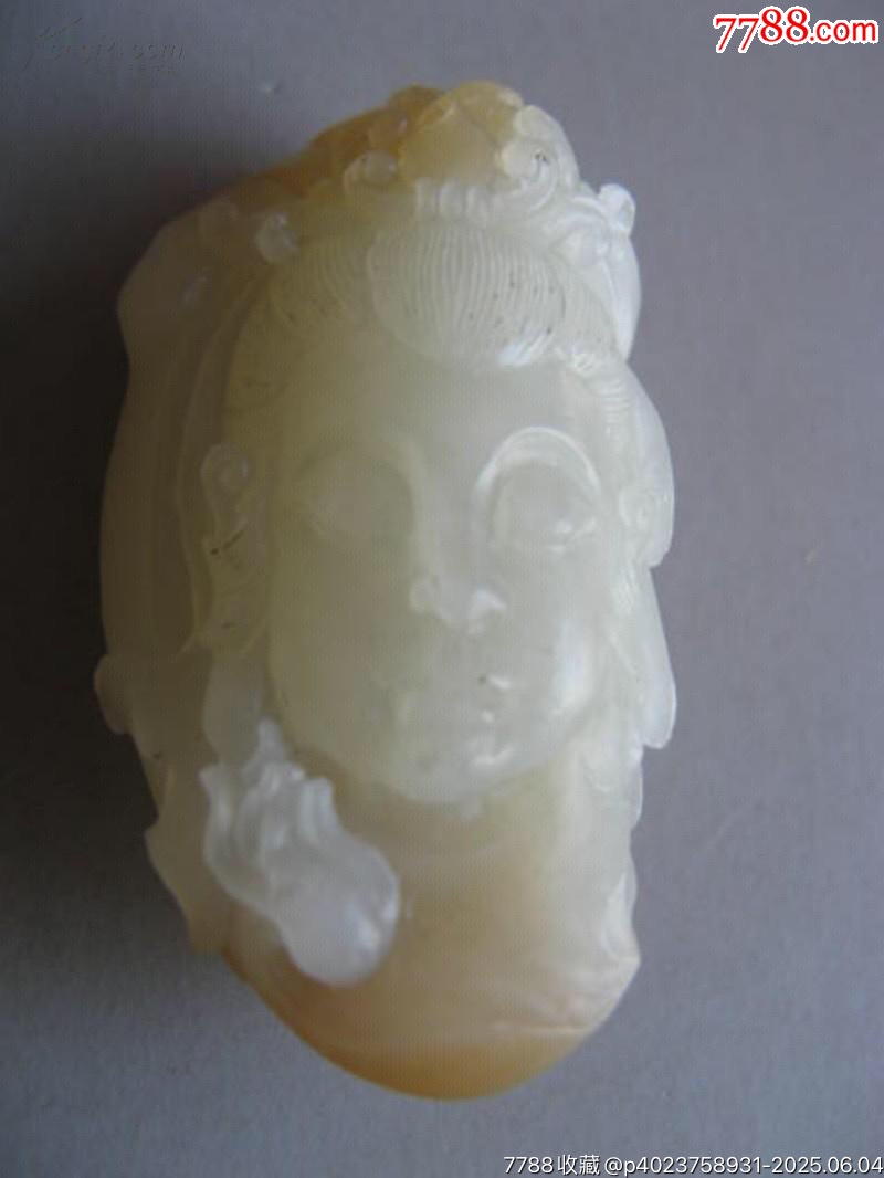 12463和田青白玉糖料精雕觀(guān)音_價(jià)格1800元_第7張_7788收藏__收藏?zé)峋€(xiàn)