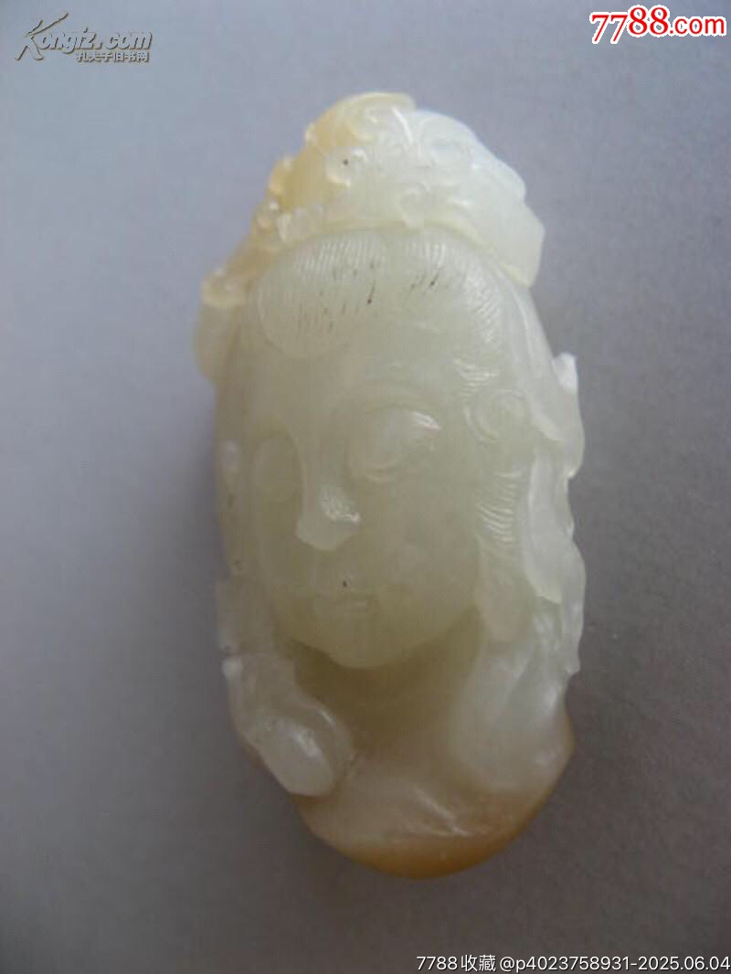 12463和田青白玉糖料精雕觀(guān)音_價(jià)格1800元_第8張_7788收藏__收藏?zé)峋€(xiàn)
