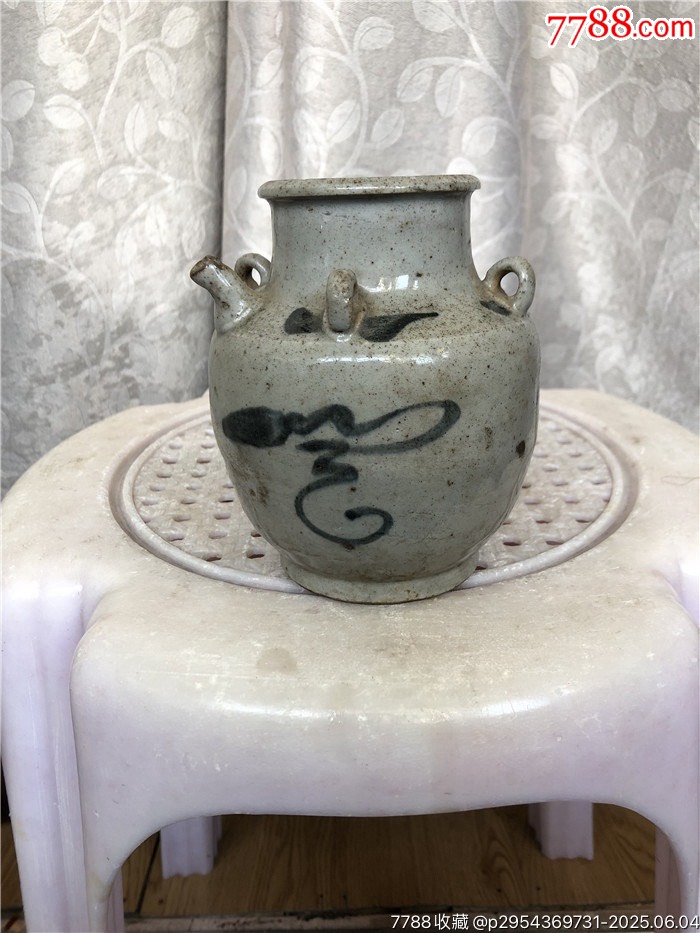 明代青花四系壶_青花瓷_去山区收垃圾【7788旧书网】