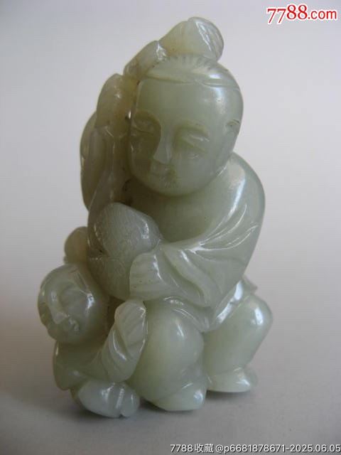 12350J002青白玉老叟童子把件?_價格500元_第1張_7788收藏__收藏熱線