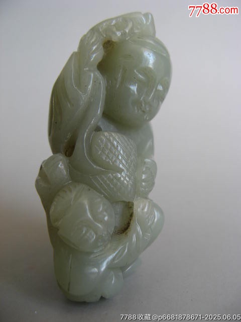 12350J002青白玉老叟童子把件?_價格500元_第3張_7788收藏__收藏熱線