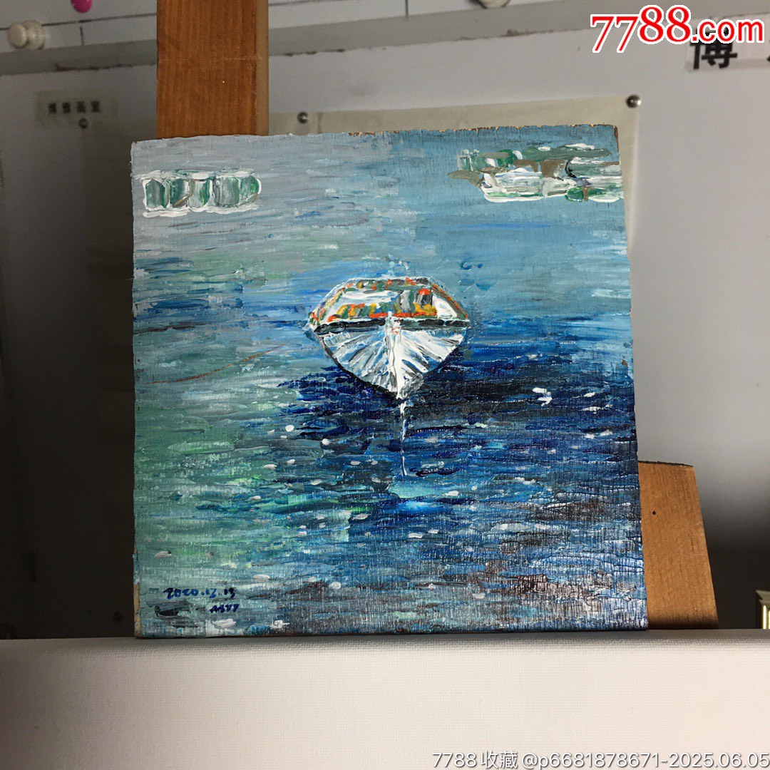 20201213-56木板手繪油畫【小船】_價格200元_第6張_7788收藏__收藏熱線