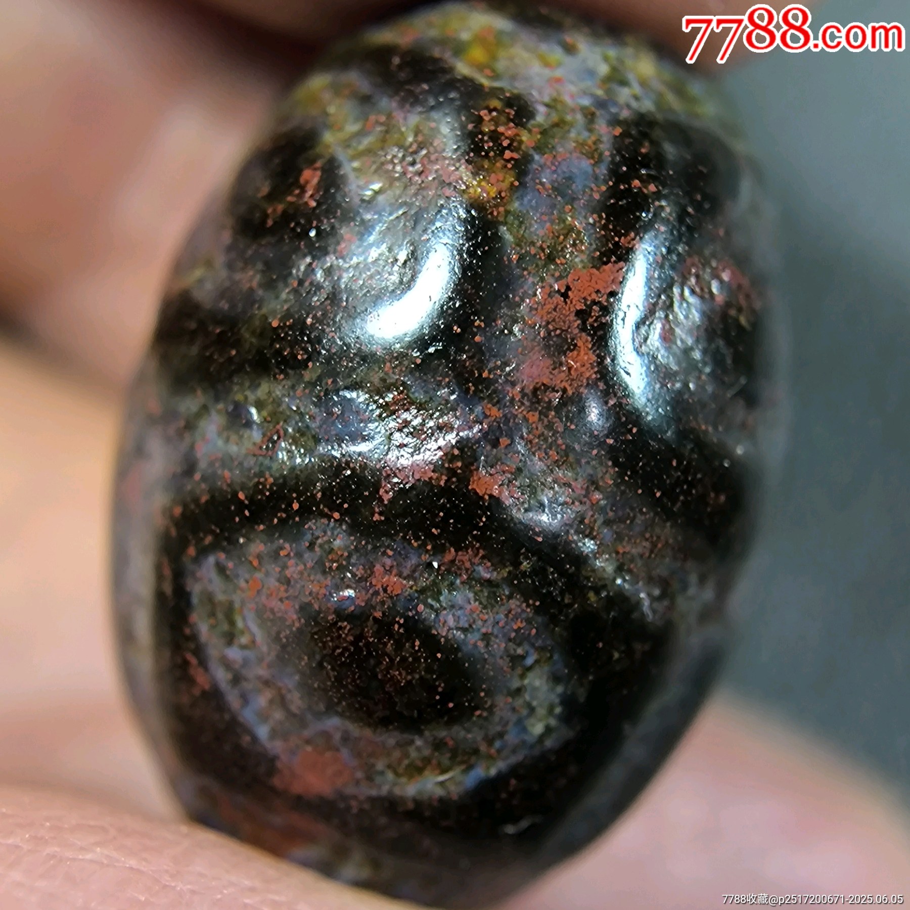 ポメラブ瑪瑙 歓喜佛天珠 朱砂入り 10-156 朱砂入り天珠 カテゴリ商品