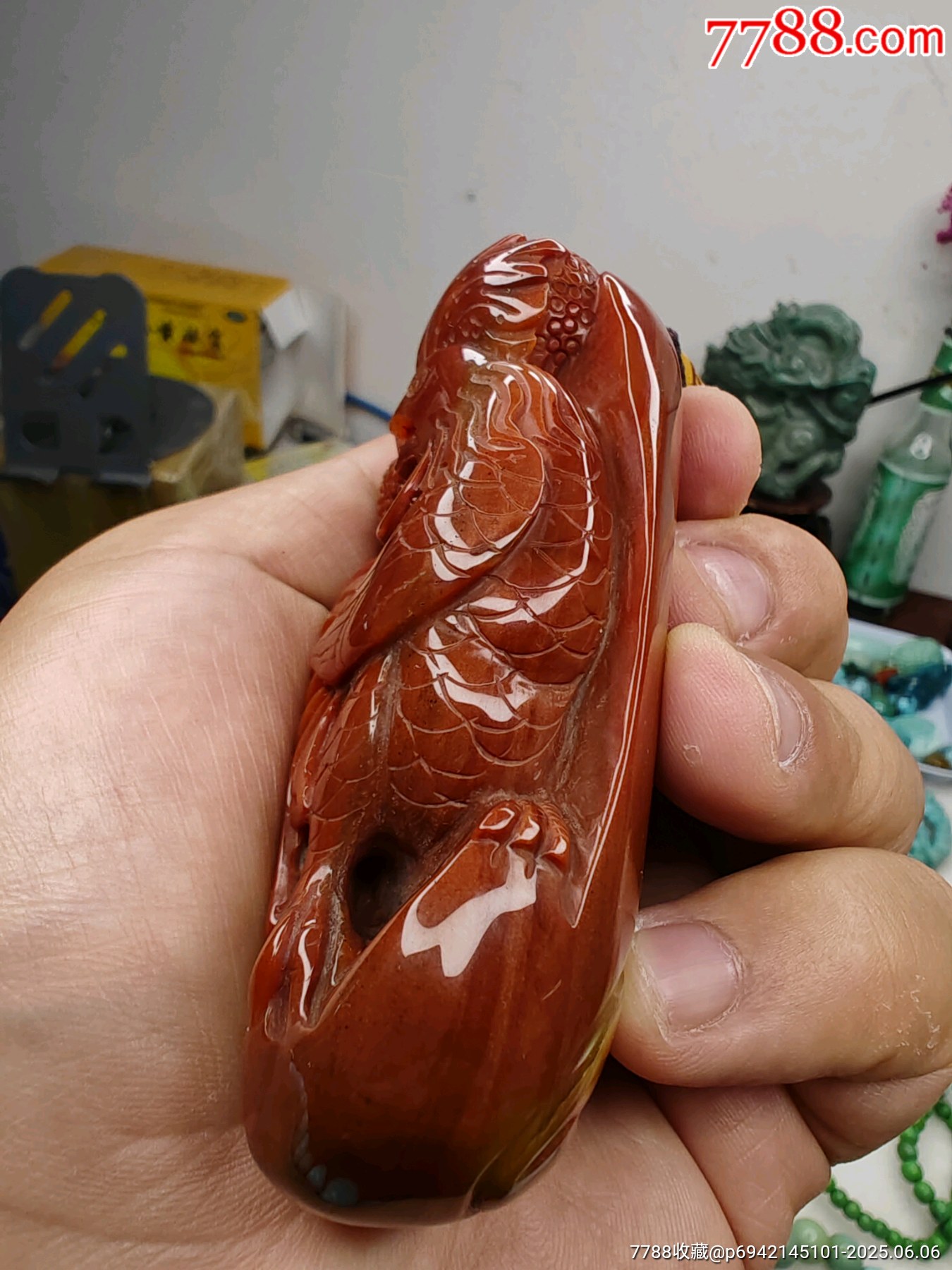 生肖雞南紅_價(jià)格618元【英念文玩】_第22張_7788收藏__收藏?zé)峋€