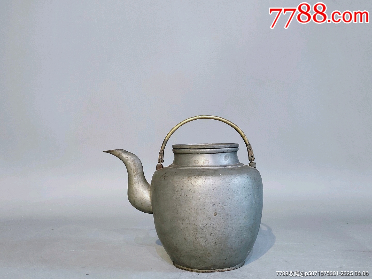 古玩旧藏清代锡壶锡酒壶茶壶-锡壶/锡器-7788红宝书