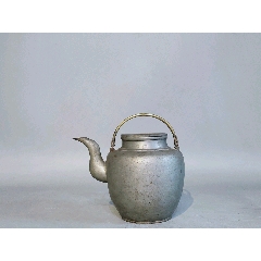 清代锡壶老锡器锡酒壶六角诗文锡壶茶壶_锡壶/锡器_岁寒堂【7788