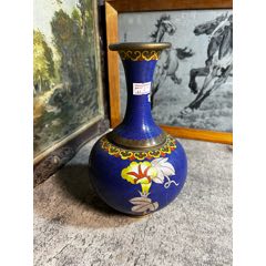 景泰藍　七宝焼　青色牡丹花瓶　生け花　華道　中国70年代のもの 景泰藍 七宝焼 花瓶花器 中国古美術 唐物｜Yahoo!フリマ（旧PayPayフリマ）