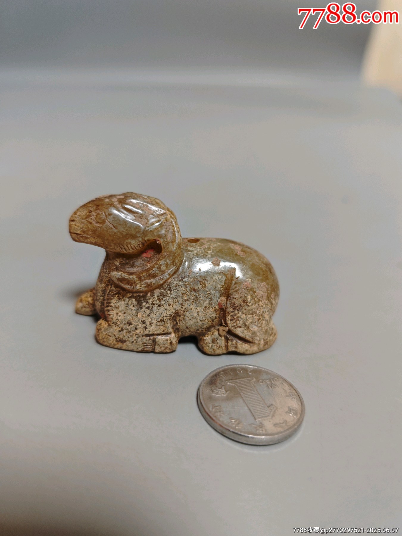 战汉风格玉器古玉老玉和田玉羊把件_和田玉_神都墨韵【7788文玩】
