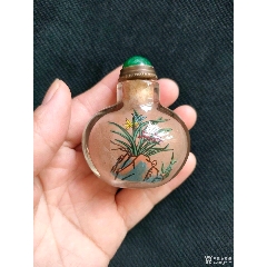 琉璃鼻烟壶一个，-鼻烟壶-7788旧书网