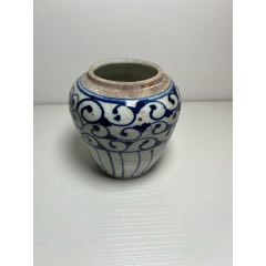 清代纏枝蓮手把罐全品_榛子老貨