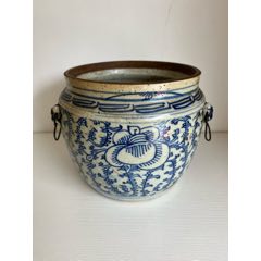 清代纏枝蓮粥罐全品_榛子老貨