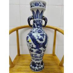 元青花龙纹象耳大瓶，高61.5公分-青花瓷-7788红宝书
