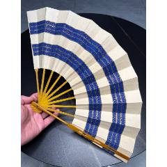 日本折扇昭和时期京都十松屋福井谨制武士扇御舞扇_其他扇子_老弄堂