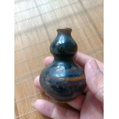 明代早期老物件中醫(yī)文化黑釉葫蘆瓶藥瓶(se107209790)_雷雷的店