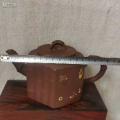 蔡乾元款紫砂山水诗文四方茶壶。_紫砂壶_古臻阁店【7788收藏】