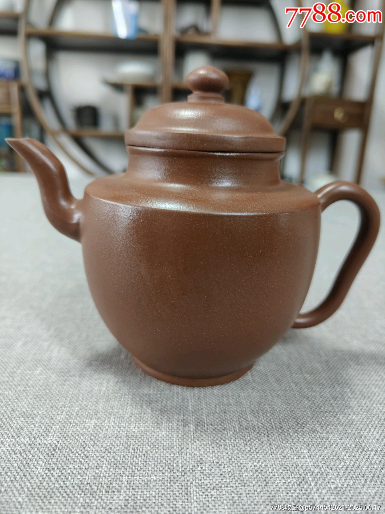 紫砂壶收藏品老物件，紫砂壶摆件，高11厘米，容量400毫升，无磕碰