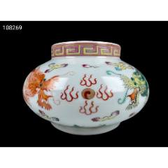 大清乾隆黄珐琅彩描金花鸟双耳葫芦扁瓶尺寸：34.5×19.5cm_彩绘瓷/彩瓷_