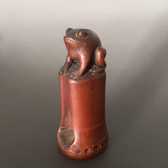 200512J002包漿老熟的老竹根雕擺件青蛙擺件(se107241856)_遼南博雅齋