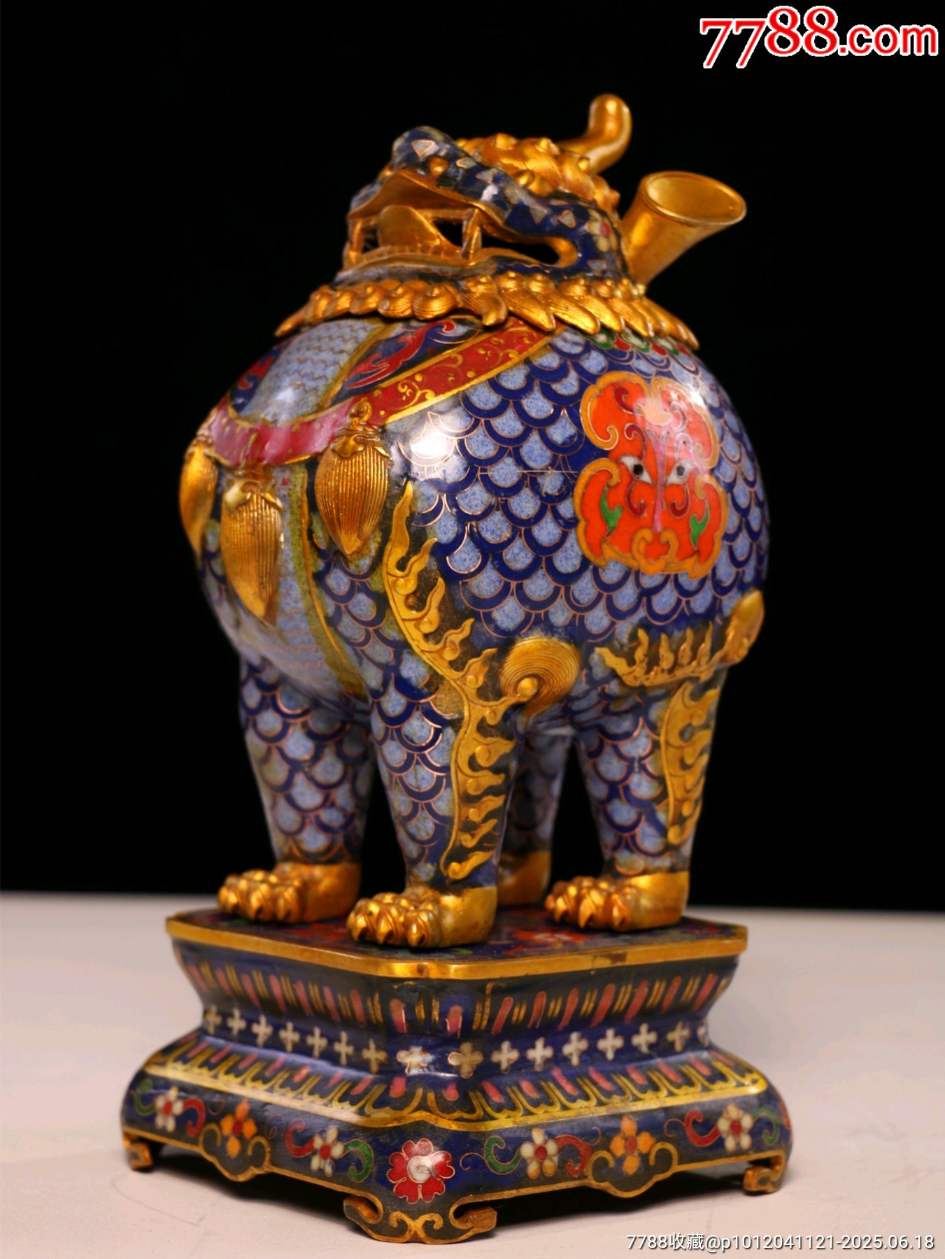 铜景泰蓝香薰炉【金钱独角兽】_其他景泰蓝/珐琅_隆升和古玩【7788