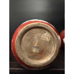大清乾隆黄珐琅彩描金花鸟双耳葫芦扁瓶尺寸：34.5×19.5cm-彩绘瓷/彩瓷