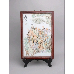 中国美術 清末 民国早期 淺降彩瑞獸紋瓷板 独特な店 豪華 工芸品 - 工芸品 淺降彩瑞獸紋瓷板 民国早期 清末