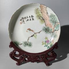 粉彩花樹紋杯 雍正御製 款 清時代 擺件 中国古玩 中国美術 A826
