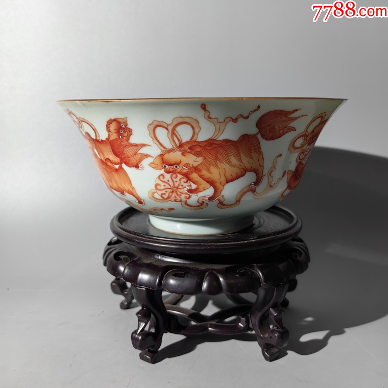 中国古美術・旧藏・古陶瓷品・手描き・粉彩・寿桃紋・瓷碗・彩繪・箱付・置物・古賞物 57113966.jpg