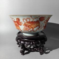 嘉庆官窑制式粉彩九世同堂大碗青花粉彩碗杯子盘古董壶瓷器-彩绘瓷/彩瓷