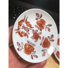 清代朱砂红笔筒_红釉瓷_山西老货【7788旧书网】