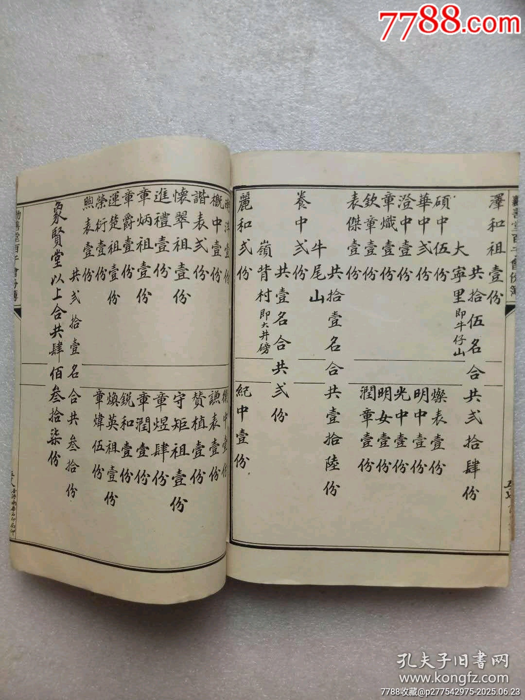 民國(guó)線裝：勸善堂百子會(huì)份芳名簿。一冊(cè)。_價(jià)格780元_第17張_7788收藏__收藏?zé)峋€
