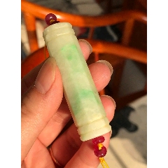 古玩舊藏清代老翡翠八棱勒子_雷雷的店