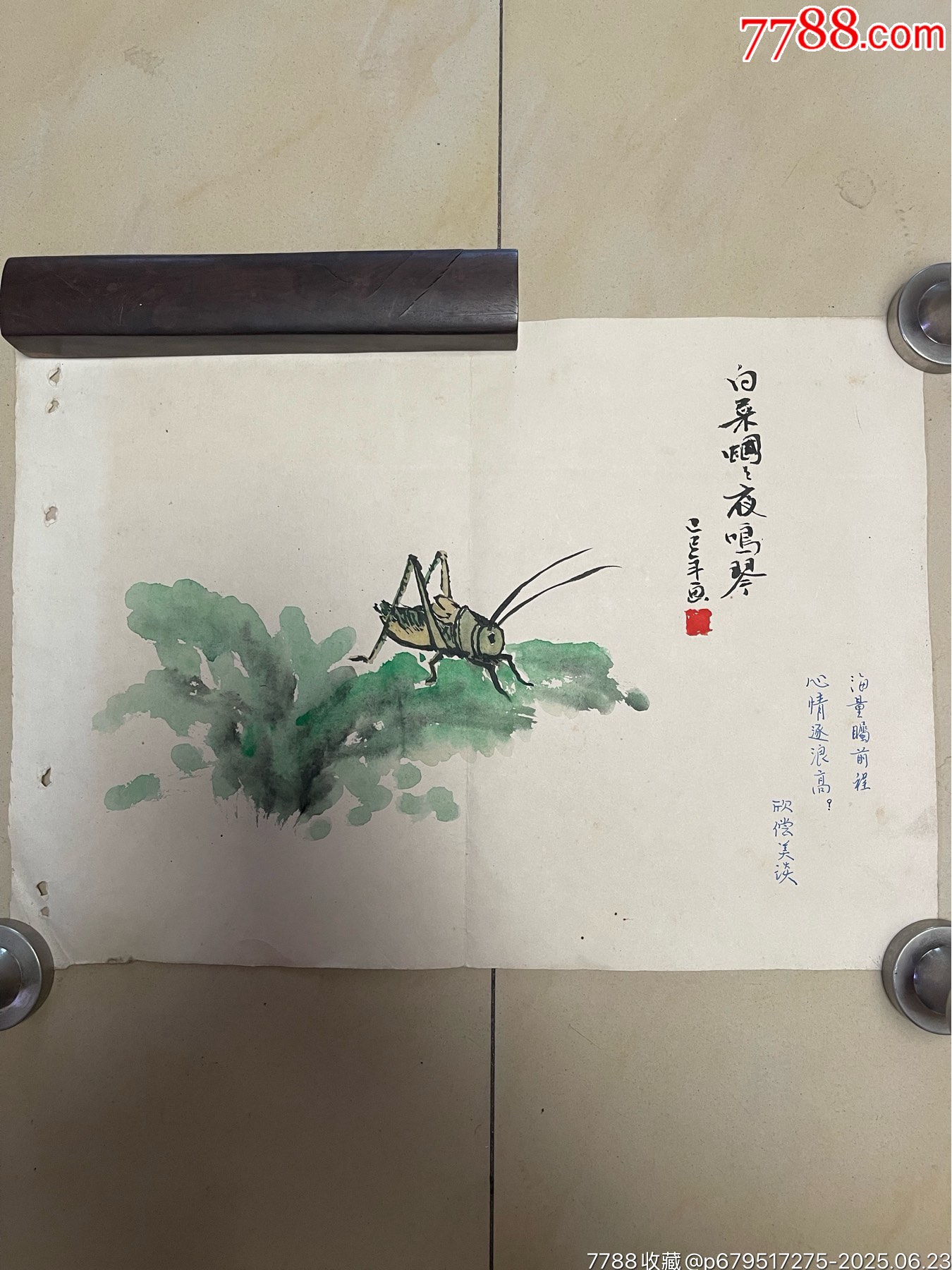 中國  手書花鳥 新中国風 手描き 米紙 花鳥画 - 四時
