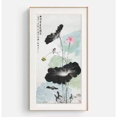 008吕一中01【花鸟图】69x138cm_花鸟国画原作_图片价格_收藏鉴定_7788